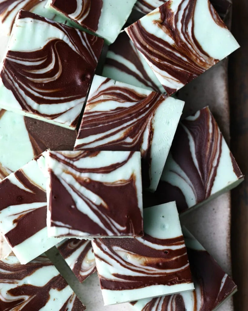 Mint Chocolate Swirl Fudge